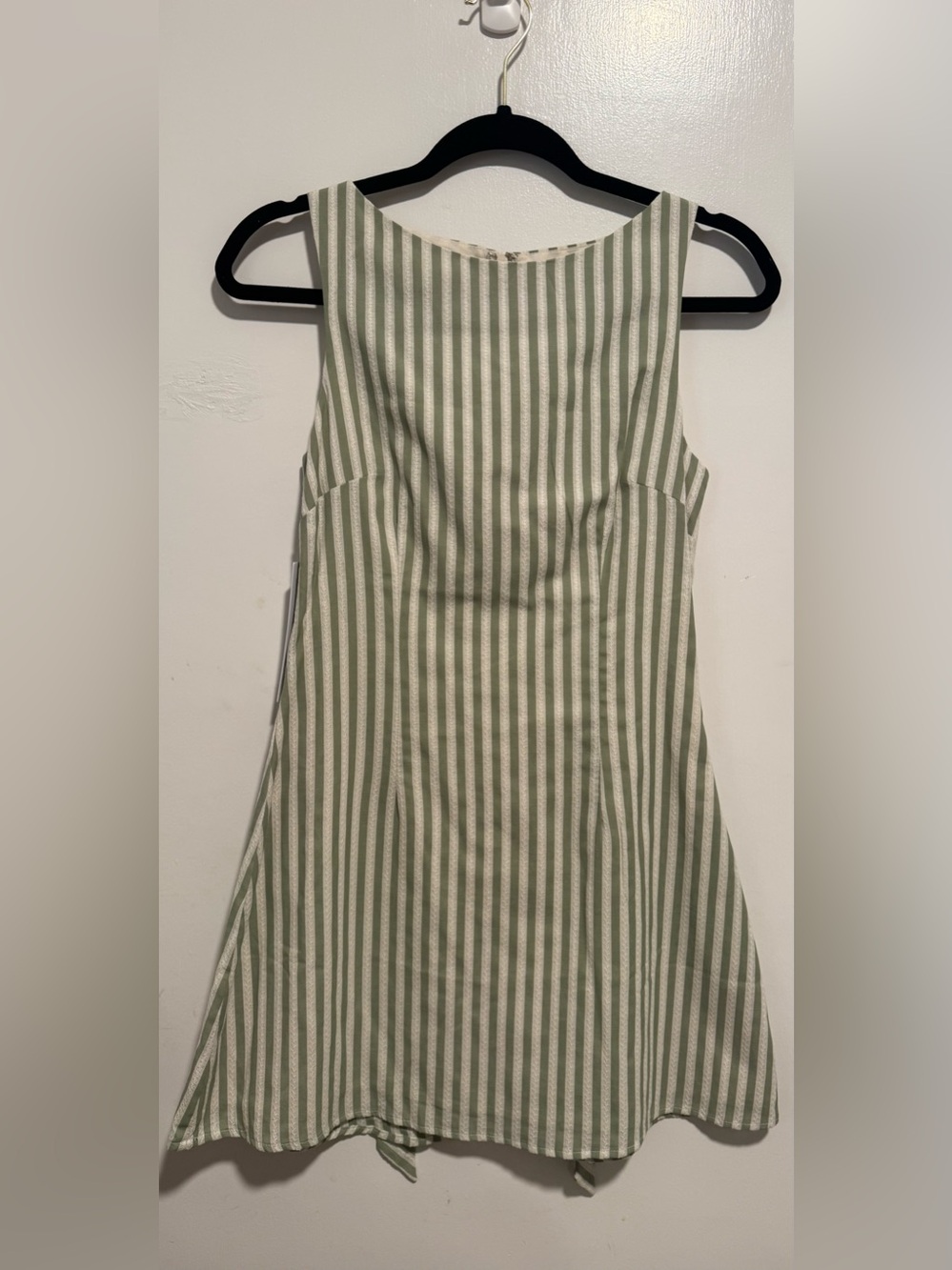 Princess Polly Alfalfa Mini Dress Green Strips